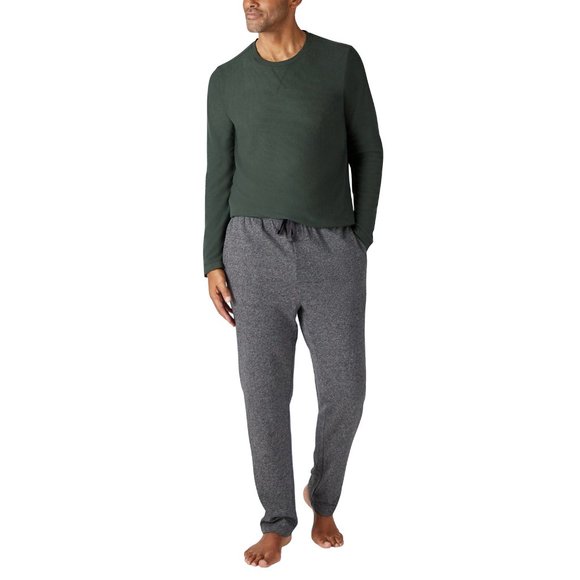 Eddie Bauer Men's Lounge/Pajama 2-Pc Set - Green - Picture 3 of 4